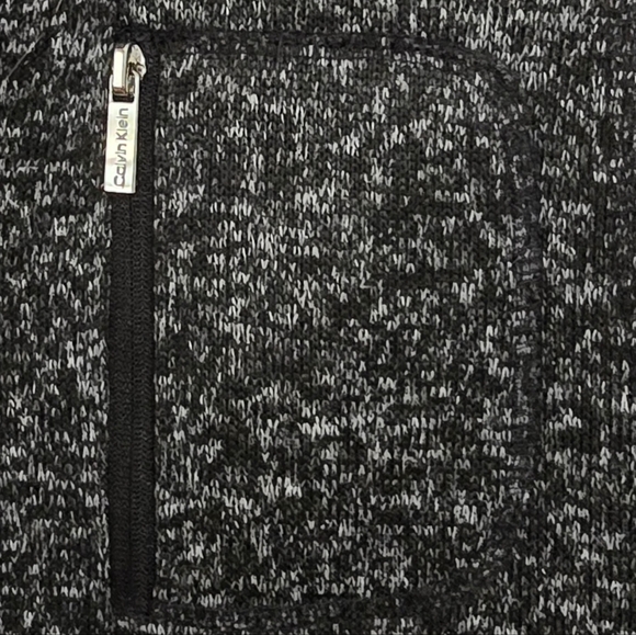 Calvin Klein Womens Small Black/Gray Sleeveless Zip-Up Vest w/ Chest Pocket - Picture 5 of 7